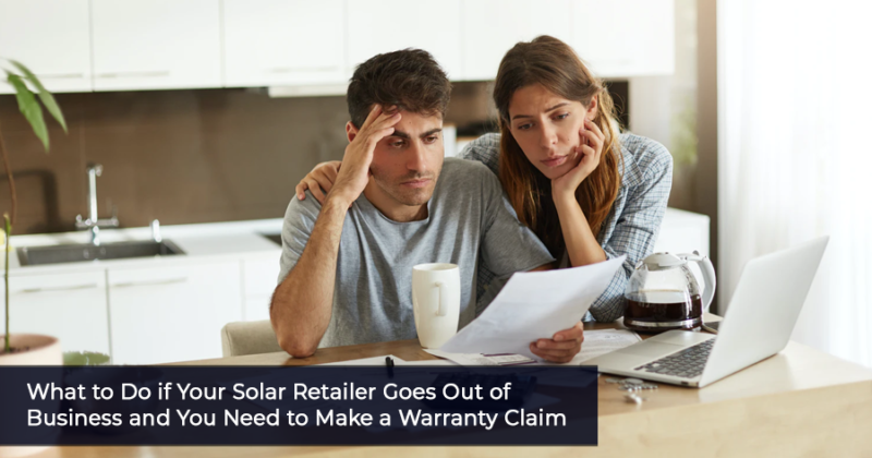 Solar retailer warranty claim